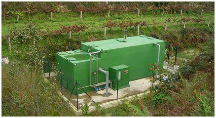 Compact wastewater treatment plant